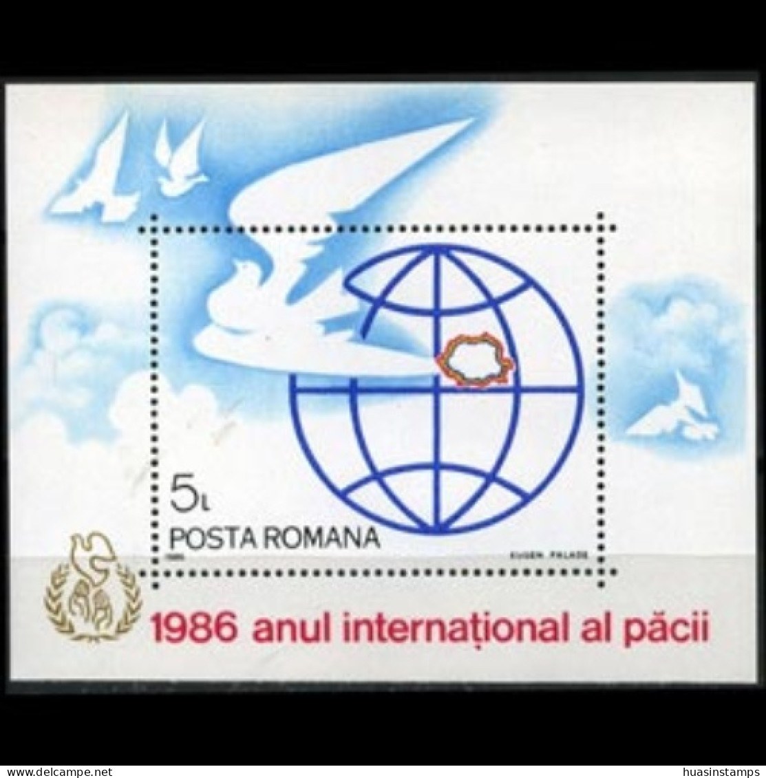 ROMANIA 1986 - Scott# 3404 S/S Intl.Peace Year MNH - Ungebraucht