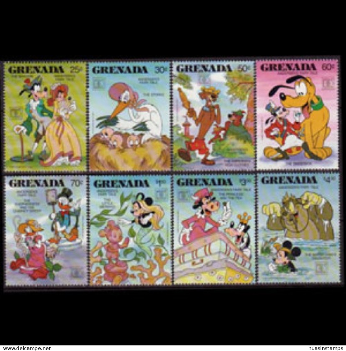 GRENADA 1987 - Scott# 1561-8 Disney-Andersen Set Of 8 MNH - Grenade (1974-...)