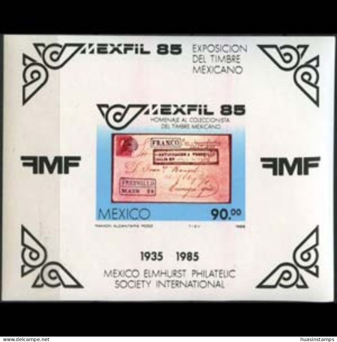 MEXICO 1985 - Scott# 1385 S/S Phil.Exhib. MNH - Mexiko