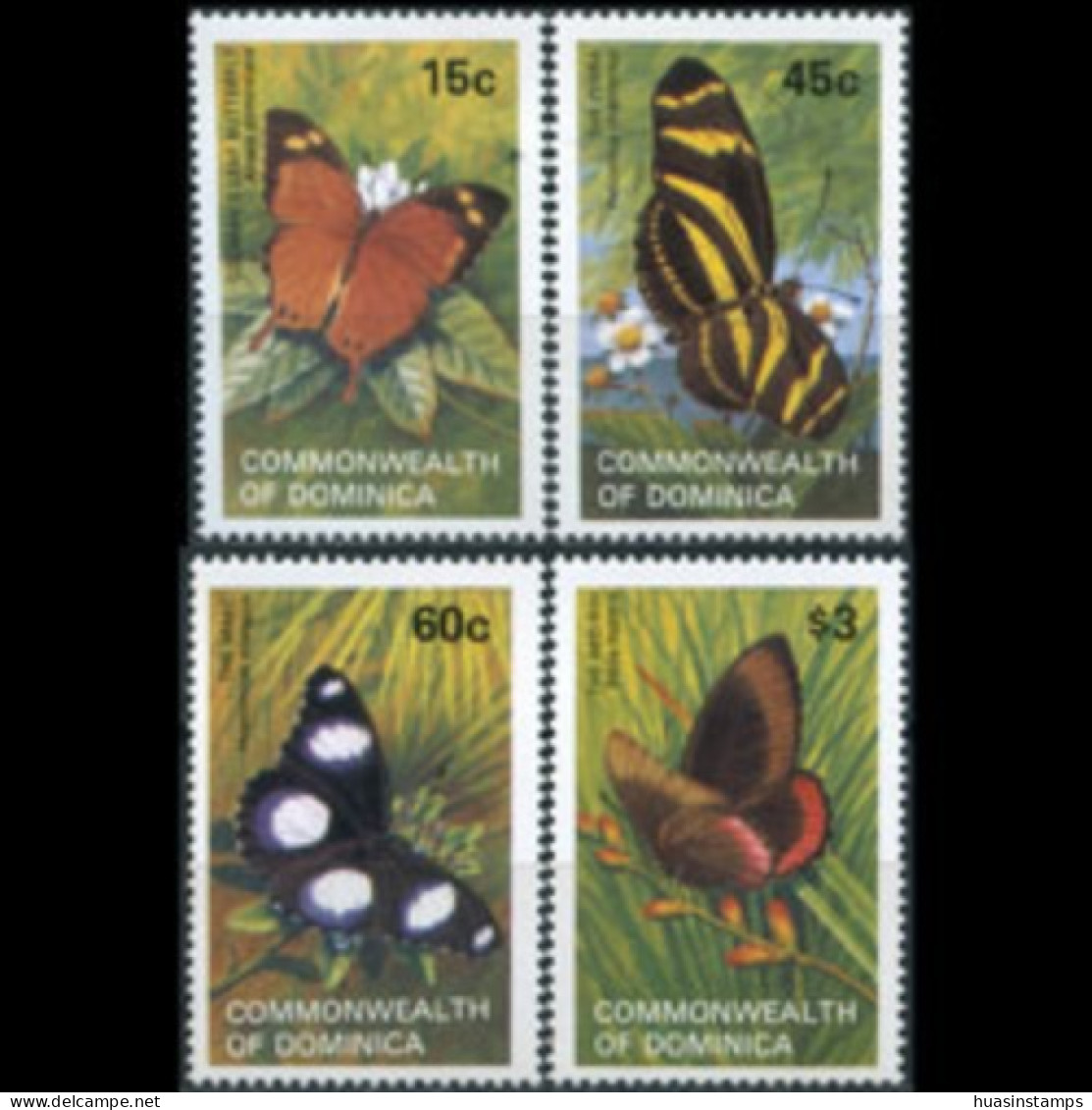 DOMINICA 1982 - Scott# 768-71 Butterflies Set Of 4 MNH - Dominica (1978-...)