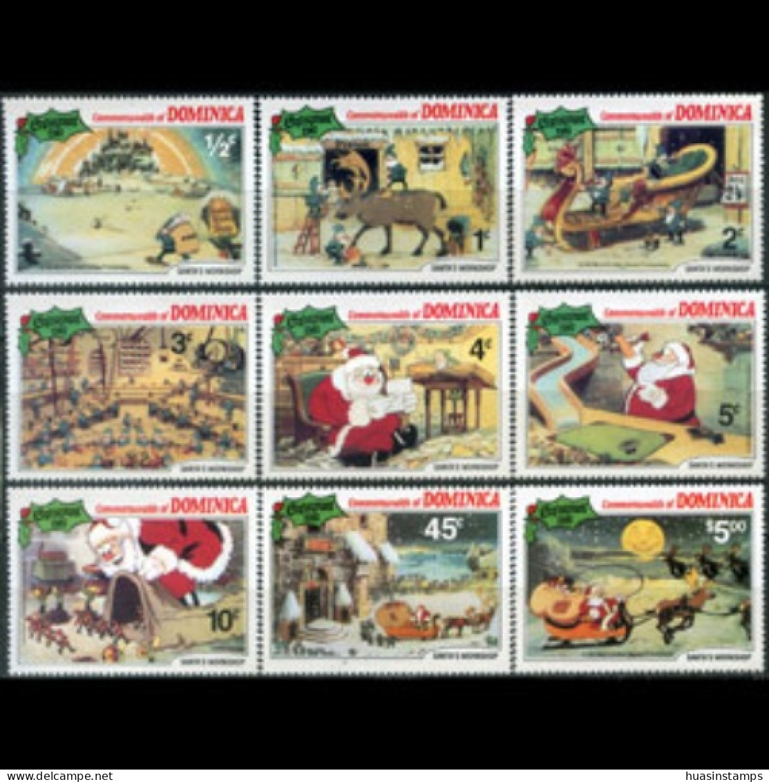 DOMINICA 1981 - Scott# 706-14 Disney-Christmas Set Of 9 MNH - Dominique (1978-...)