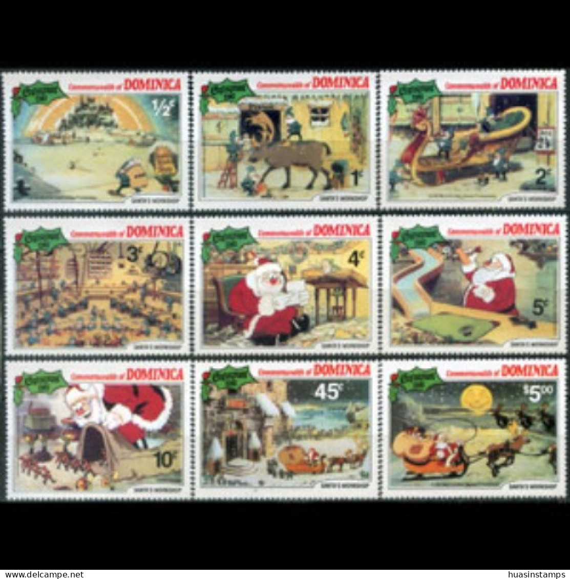 DOMINICA 1981 - Scott# 706-14 Disney-Christmas Set Of 9 MNH - Dominica (1978-...)