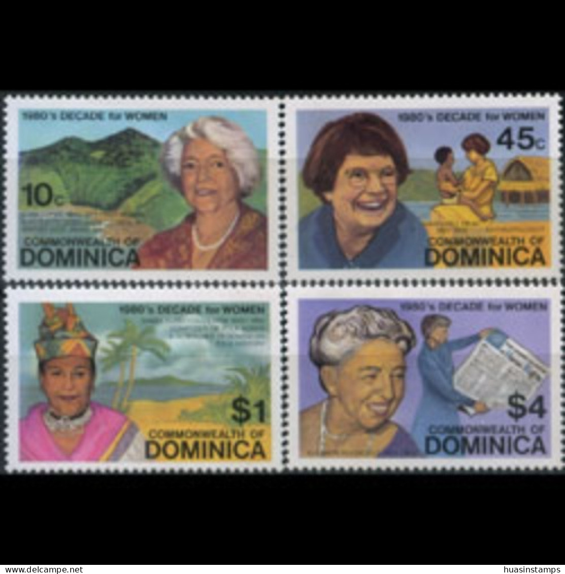 DOMINICA 1982 - Scott# 758-61 Famous Women Set Of 4 MNH - Dominica (1978-...)