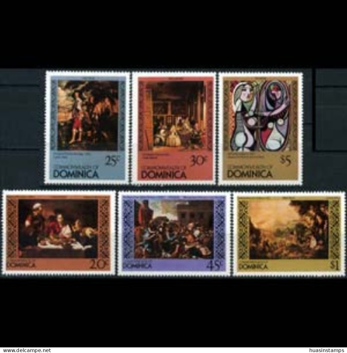 DOMINICA 1980 - Scott# 669-74 Paintings Set Of 6 MNH - Dominica (1978-...)