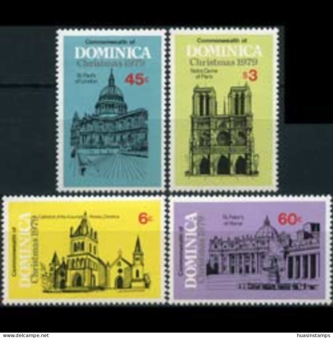 DOMINICA 1979 - Scott# 654-7 Cathedrals Set Of 4 MNH - Dominique (1978-...)