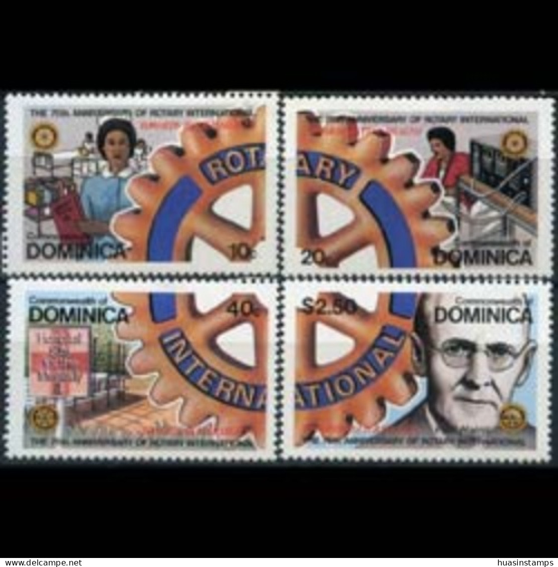 DOMINICA 1980 - Scott# 659-62 Rotary Intl. Set Of 4 MNH - Dominique (1978-...)