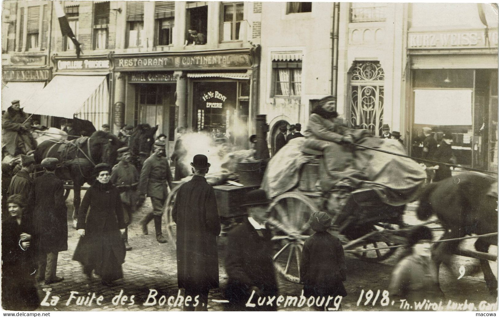 Luxembourg  La Fuite Des Boches 1918 WW1 - Luxemburgo - Ciudad