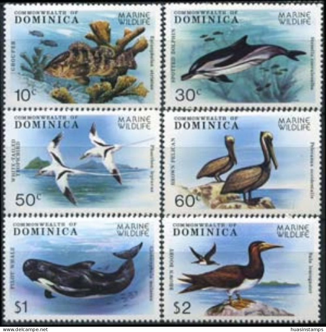 DOMINICA 1979 - Scott# 618-23 Marine Life Set Of 6 MNH - Dominica (1978-...)