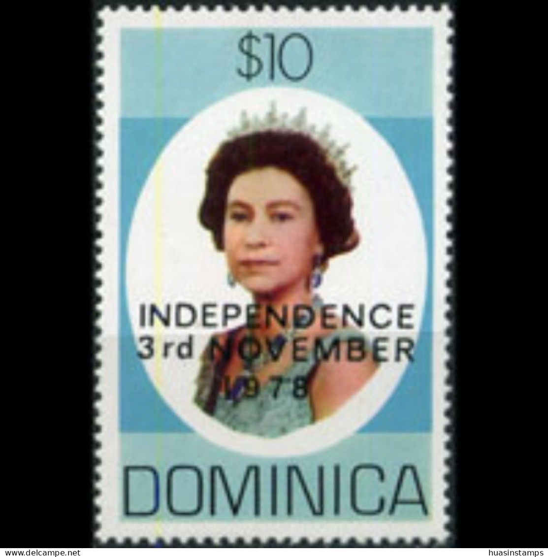 DOMINICA 1978 - Scott# 601A Queen Litho.Opt. $10 MNH - Dominica (1978-...)