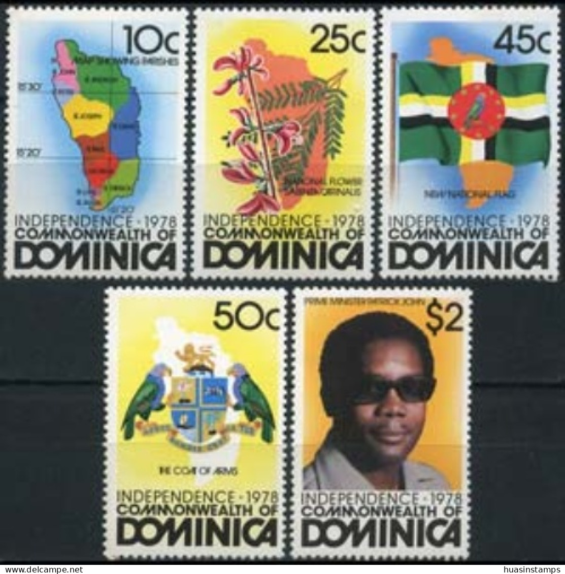 DOMINICA 1978 - Scott# 602-6 Independence Set Of 5 MNH - Dominica (1978-...)