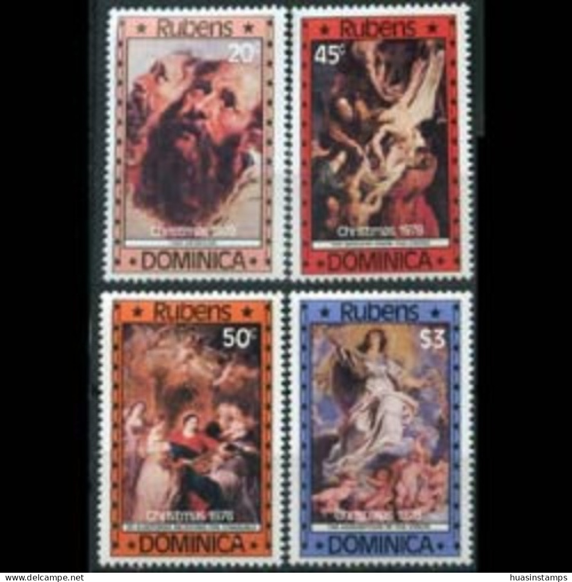 DOMINICA 1978 - Scott# 579-82 Christmas-Rubens Set Of 4 MNH - Dominica (1978-...)