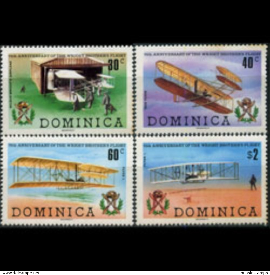 DOMINICA 1978 - Scott# 574-7 Powered Flight Set Of 4 MNH - Dominique (1978-...)