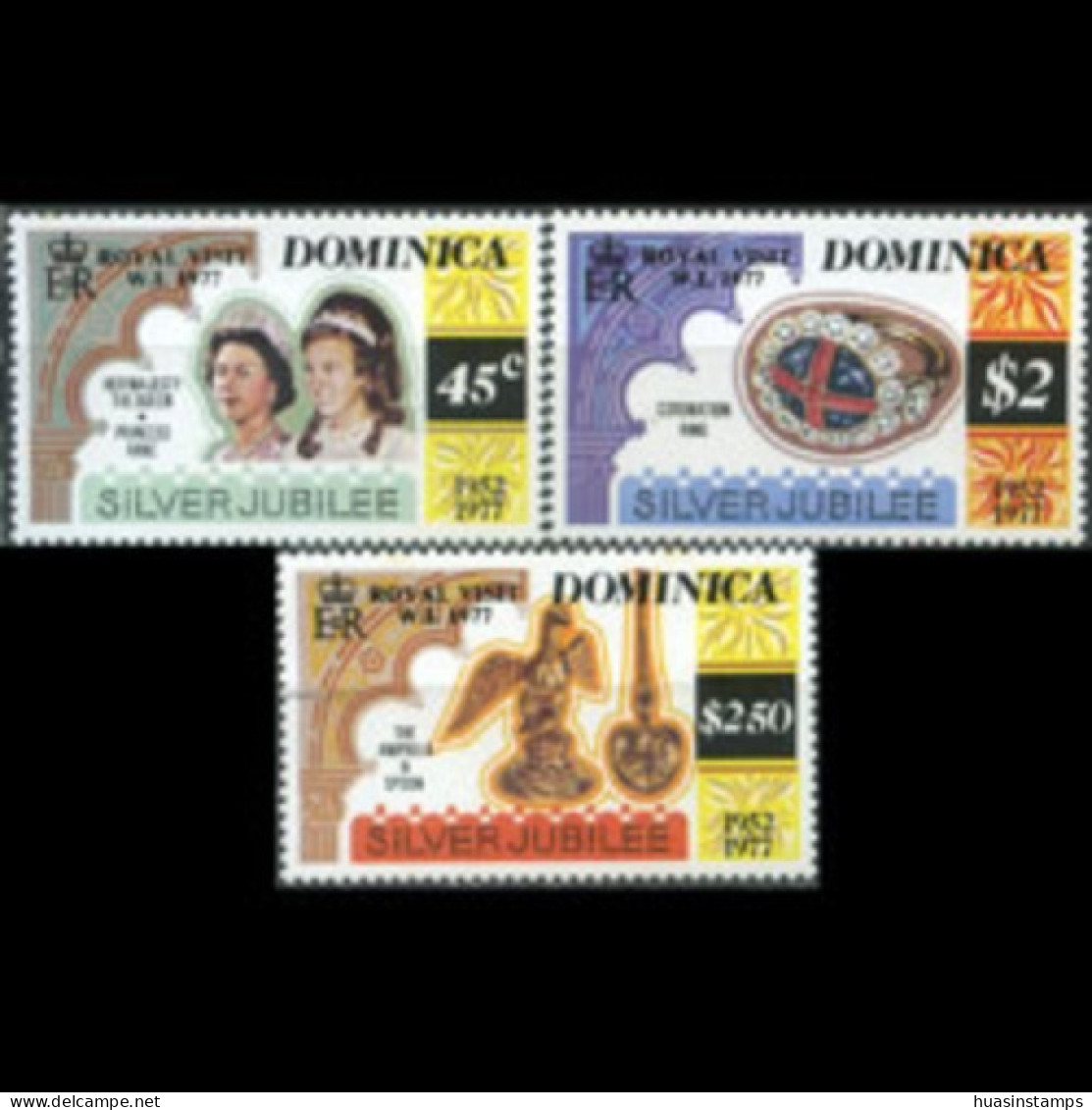 DOMINICA 1977 - #551A-3A R.Visit New.col. Set Of 3 MNH - Dominica (1978-...)