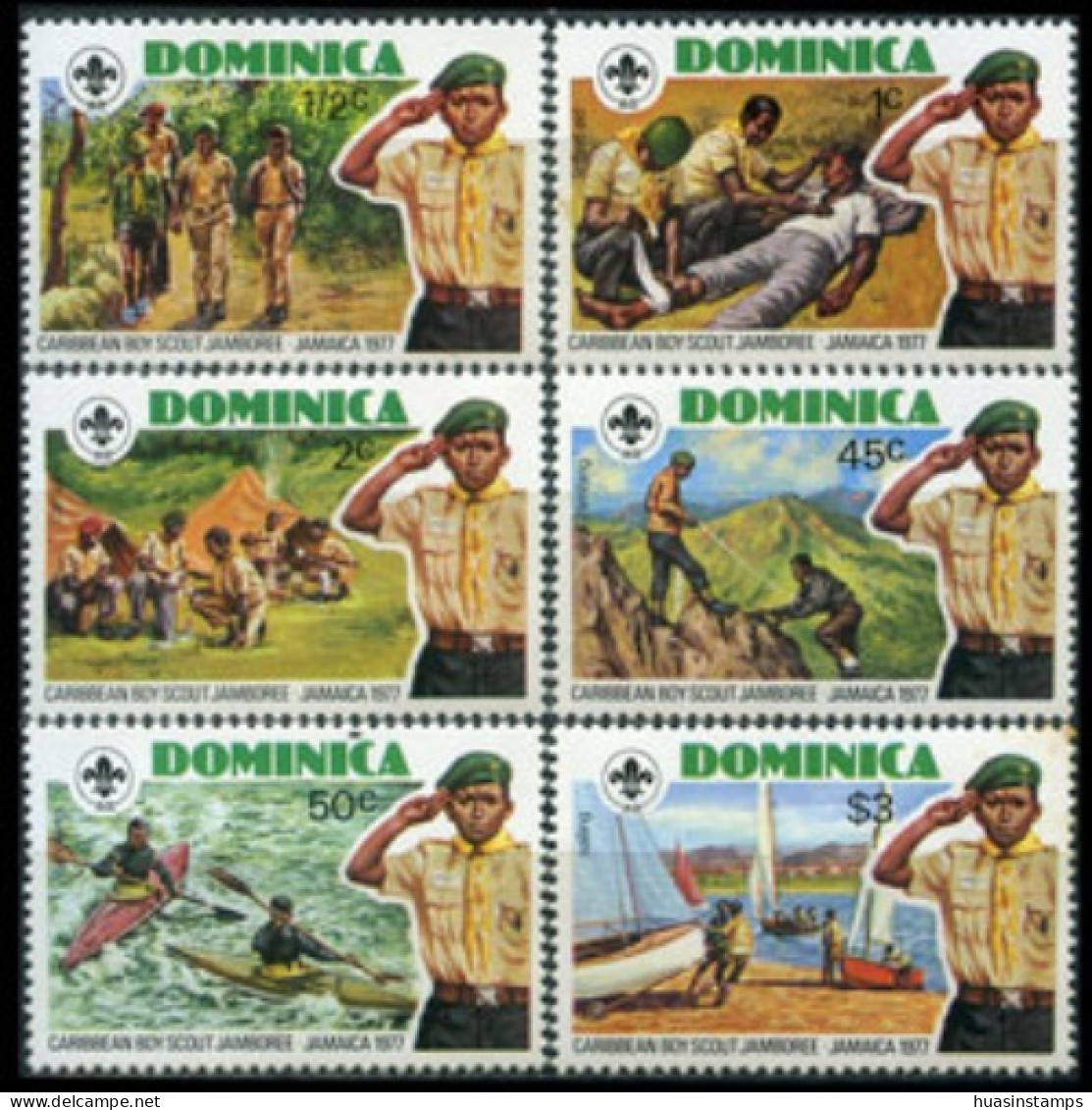 DOMINICA 1977 - Scott# 534-9 Boy Scouts Set Of 6 MNH - Dominica (1978-...)