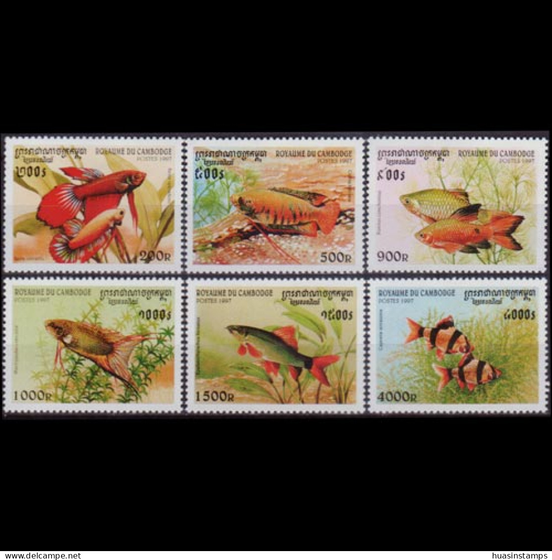 CAMBODIA 1997 - Scott# 1669-74 Fish Set Of 6 MNH - Cambodia