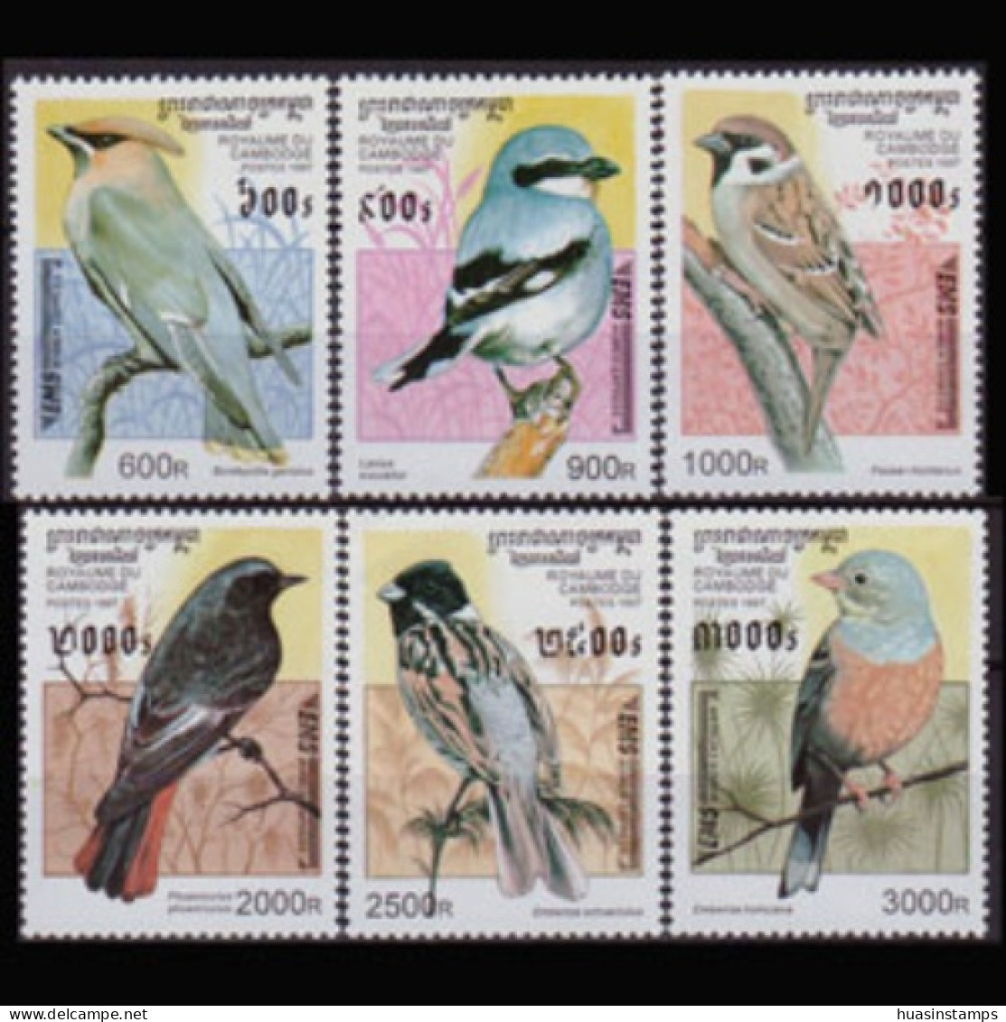 CAMBODIA 1997 - Scott# 1598-603 Birds Set Of 6 MNH - Cambodja