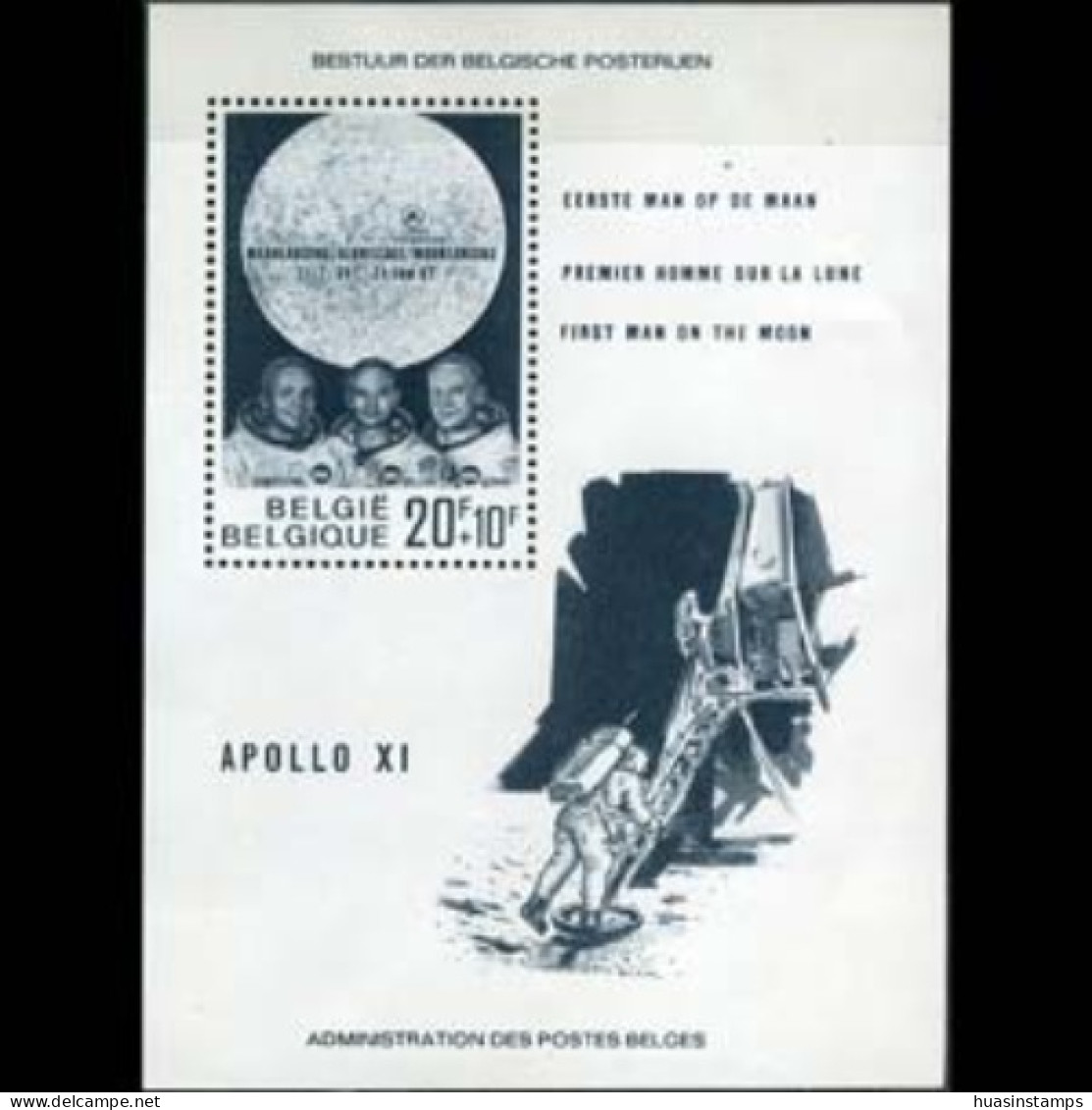 BELGIUM 1969 - Scott# B846 S/S Moon Landing MNH - Neufs