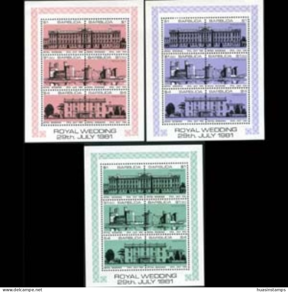 BARBUDA 1981 - Scott# 493-5 S/S Royal Wedding MNH - Antigua Y Barbuda (1981-...)