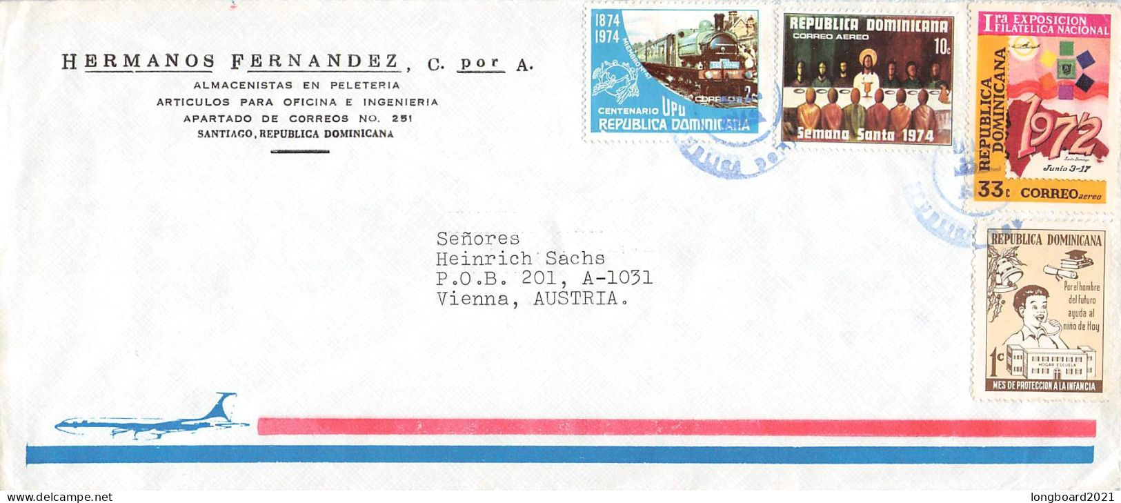 DOMINICAN REP - AIRMAIL Ca 1972 - WIEN/AT / 6281 - Repubblica Domenicana