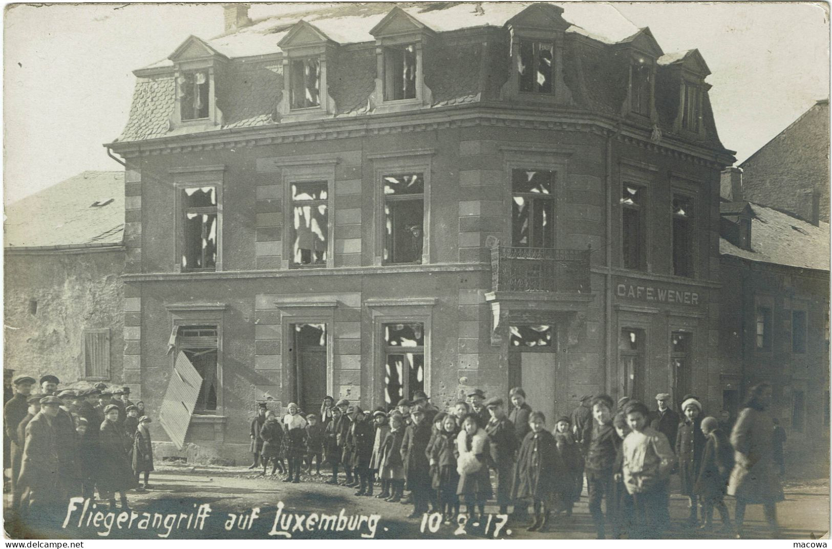 Luxembourg  Fliegerangriff 1917 WW1 (Wirol) - Luxemburg - Stad