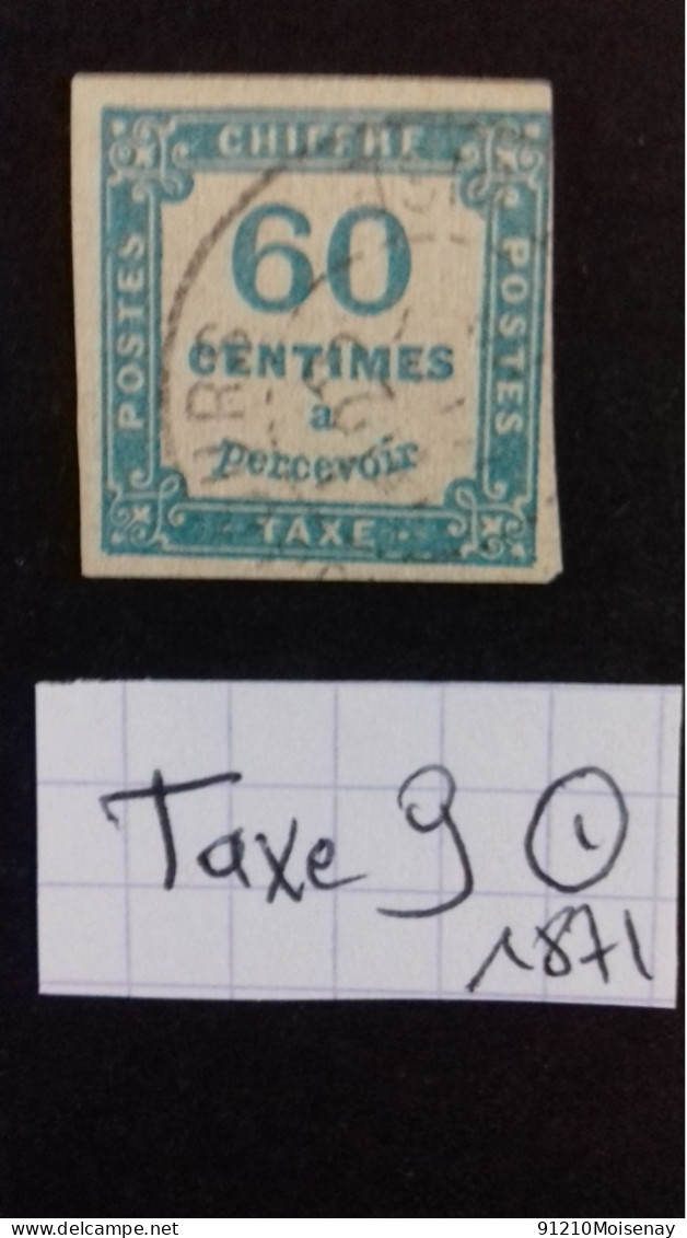 FRANCE  TAXE N°9 OBLITERE - 1859-1959 Gebraucht