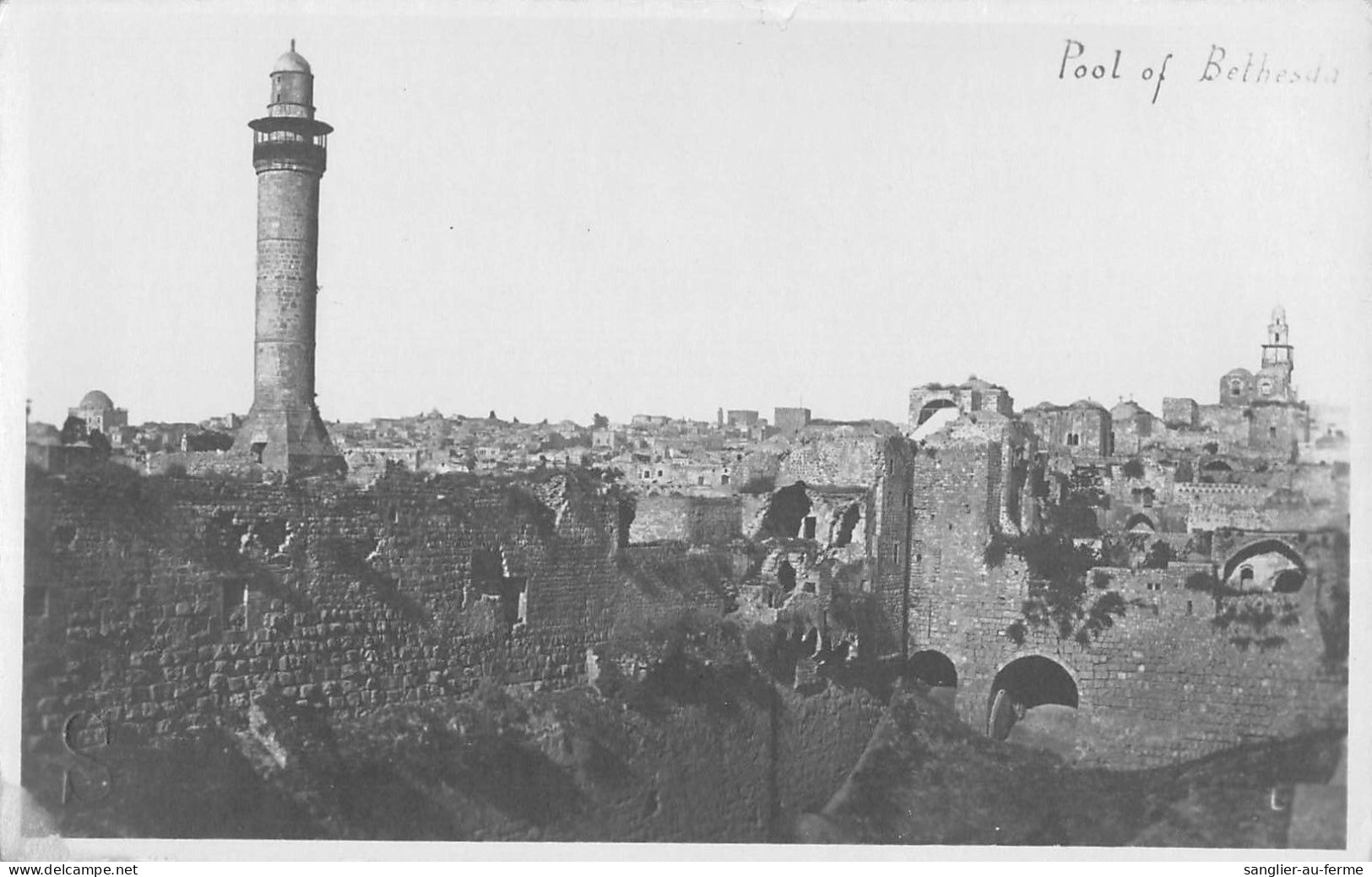 CPA / PALESTINE / BETHLEHEM / CARTE PHOTO / POOL OF BETHESDA / Cliché Rare - Palestine