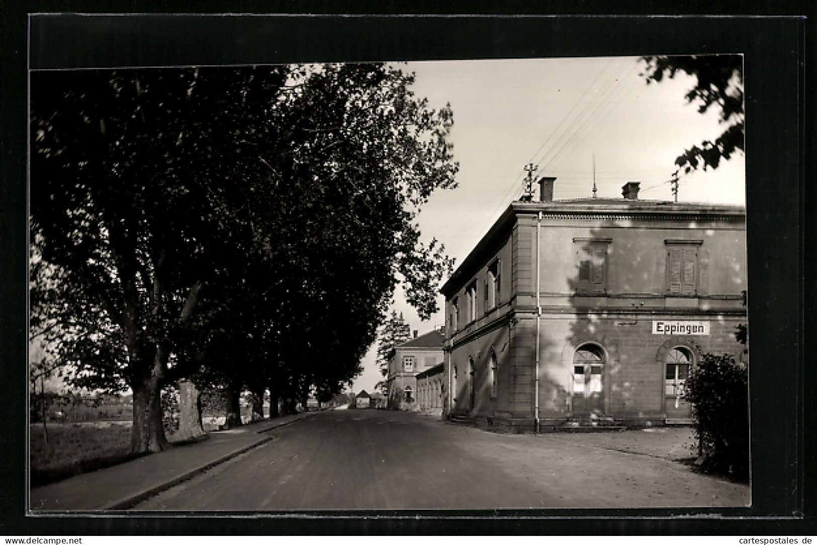 Foto-AK Eppingen, Strassenpartie Am Bahnhof  - Eppingen