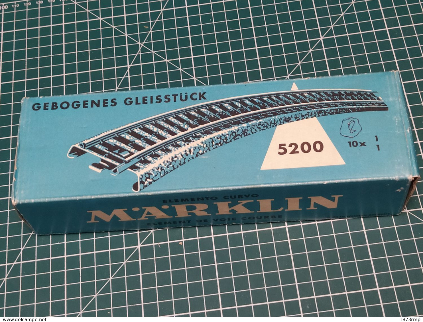 LOT DE 9 RAILS COUBES DE MARKLIN HO 5200, à Nettoyer Oxydation - Vías Férreas