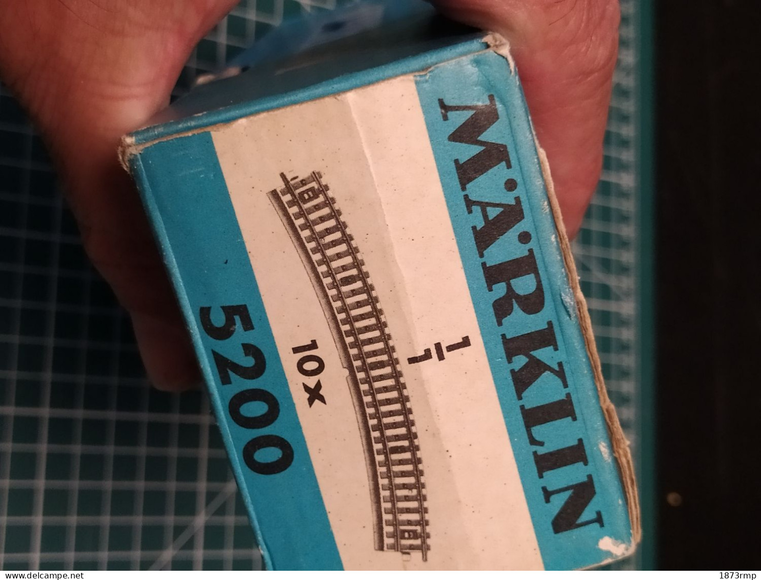 LOT DE 9 RAILS COUBES DE MARKLIN HO 5200, à Nettoyer Oxydation - Vías Férreas