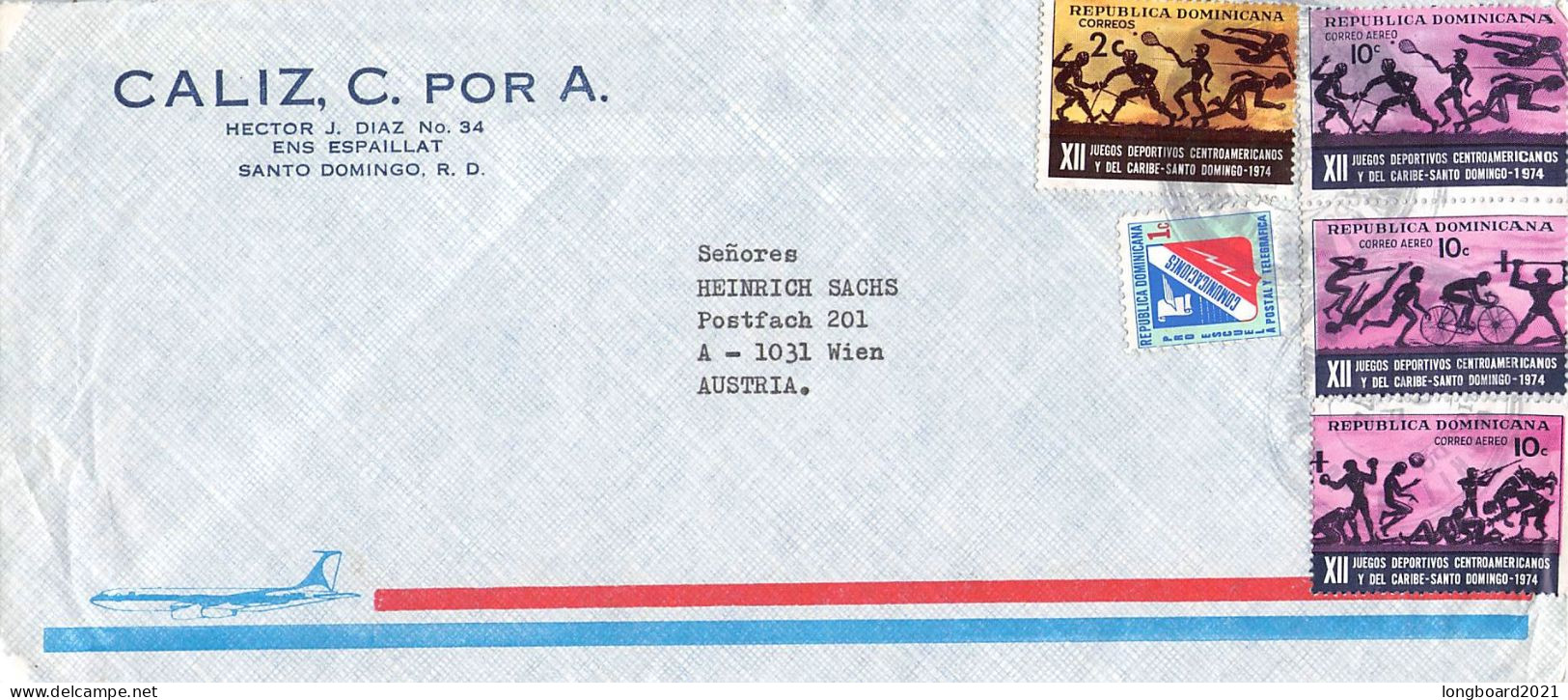 DOMINICAN REP - AIRMAIL 1972 - WIEN/AT / 6285 - Dominicaanse Republiek