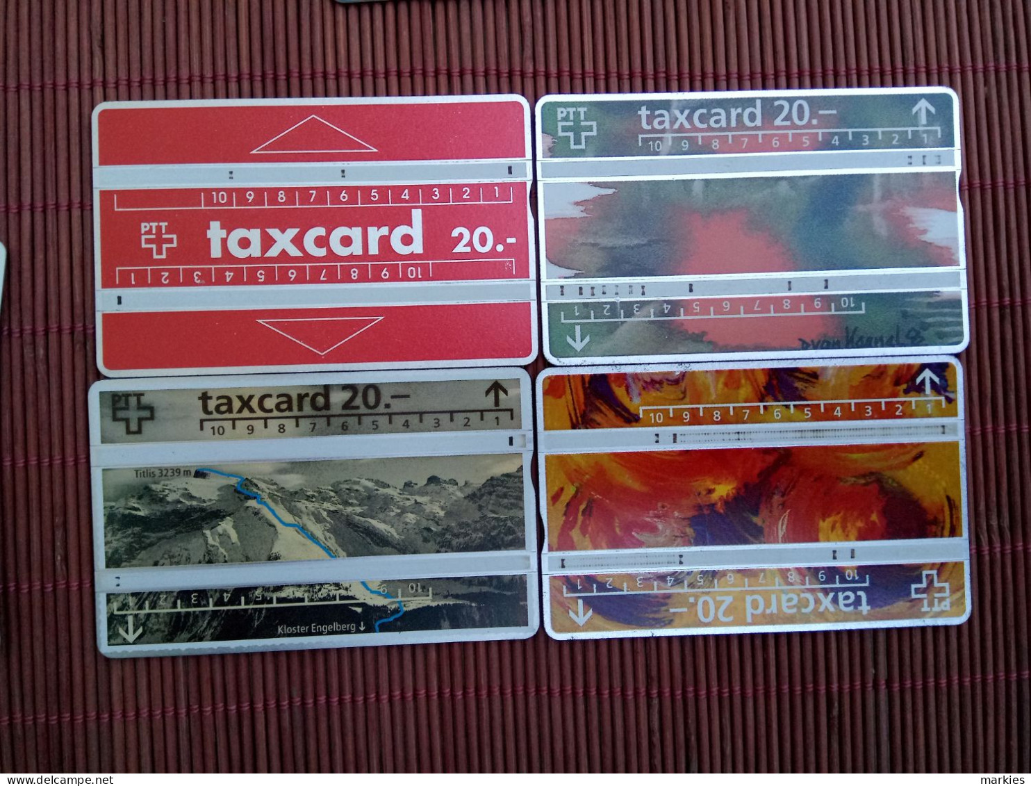 4 Phonecards Zwiserland 20 CHF Used - Zwitserland