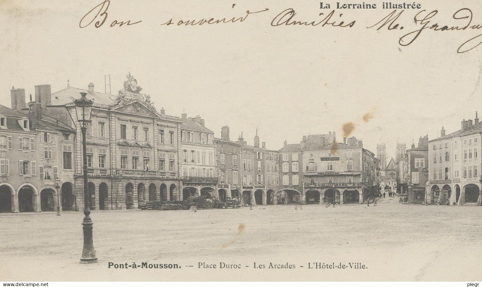 0-54431 01 01 - PONT A MOUSSON - PLACE DUROC - LES ARCADES - L'HÔTEL DE VILLE - Pont A Mousson