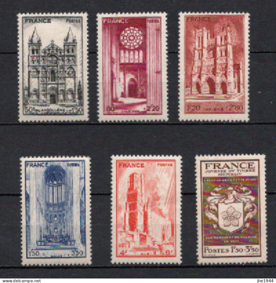 France Année Compléte 1944 N° 599 à 668 Neufs ** Soit 70 Timbres - 1940-1949