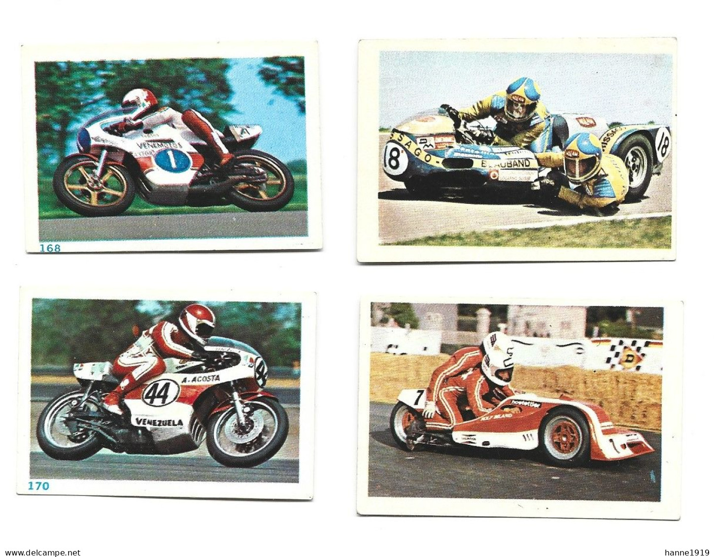 Motorcross Race Angelo Pantelli Fredo Mazzoni Konig & Rolf Biland Fredy Freiburgshaus Yamaha Lot 6 Cartes Htje - Autres & Non Classés