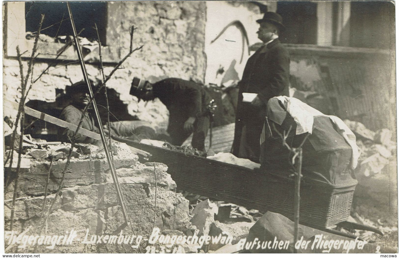Luxembourg  Fliegerangriff 1918 - Luxemburg - Stadt