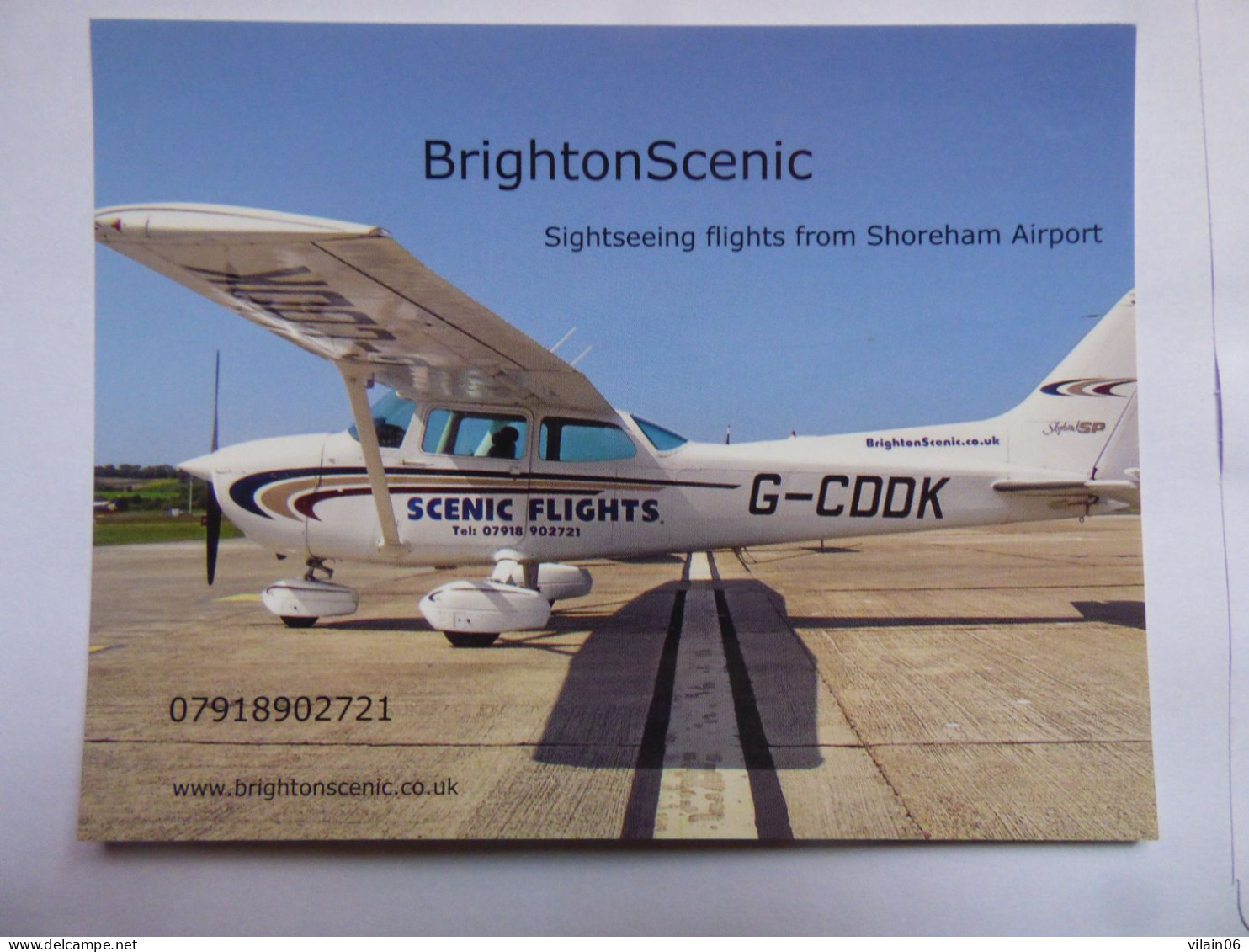 BRIGHTON SCENIC   CESSNA       /   AIRLINE ISSUE / CARTE COMPAGNIE - 1946-....: Modern Era