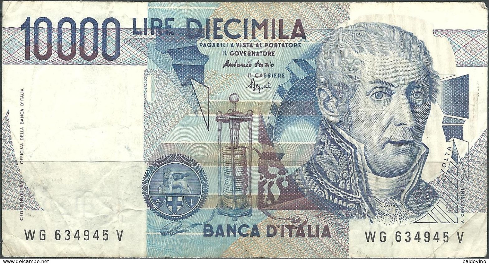 Italia 1996 10000 £. A. Volta - 10000 Liras