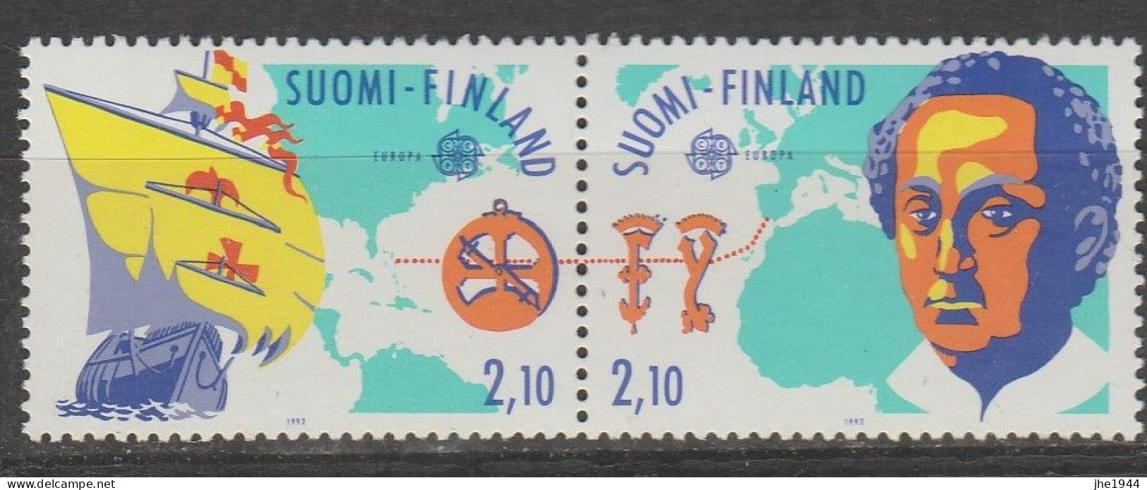 Finlande Europa 1992 N° 1141/ 1142 ** Decouverte Amerique - 1992