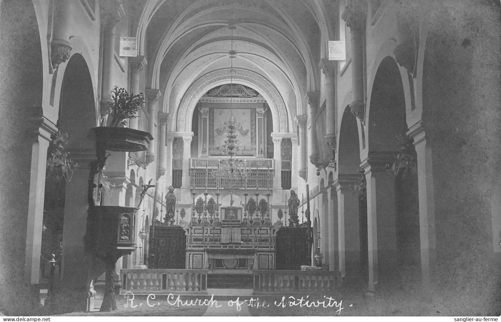 CPA / ISRAEL / JERUSALEM / CARTE PHOTO / CHURCH OF NATIVITY INTERIOR - Israel