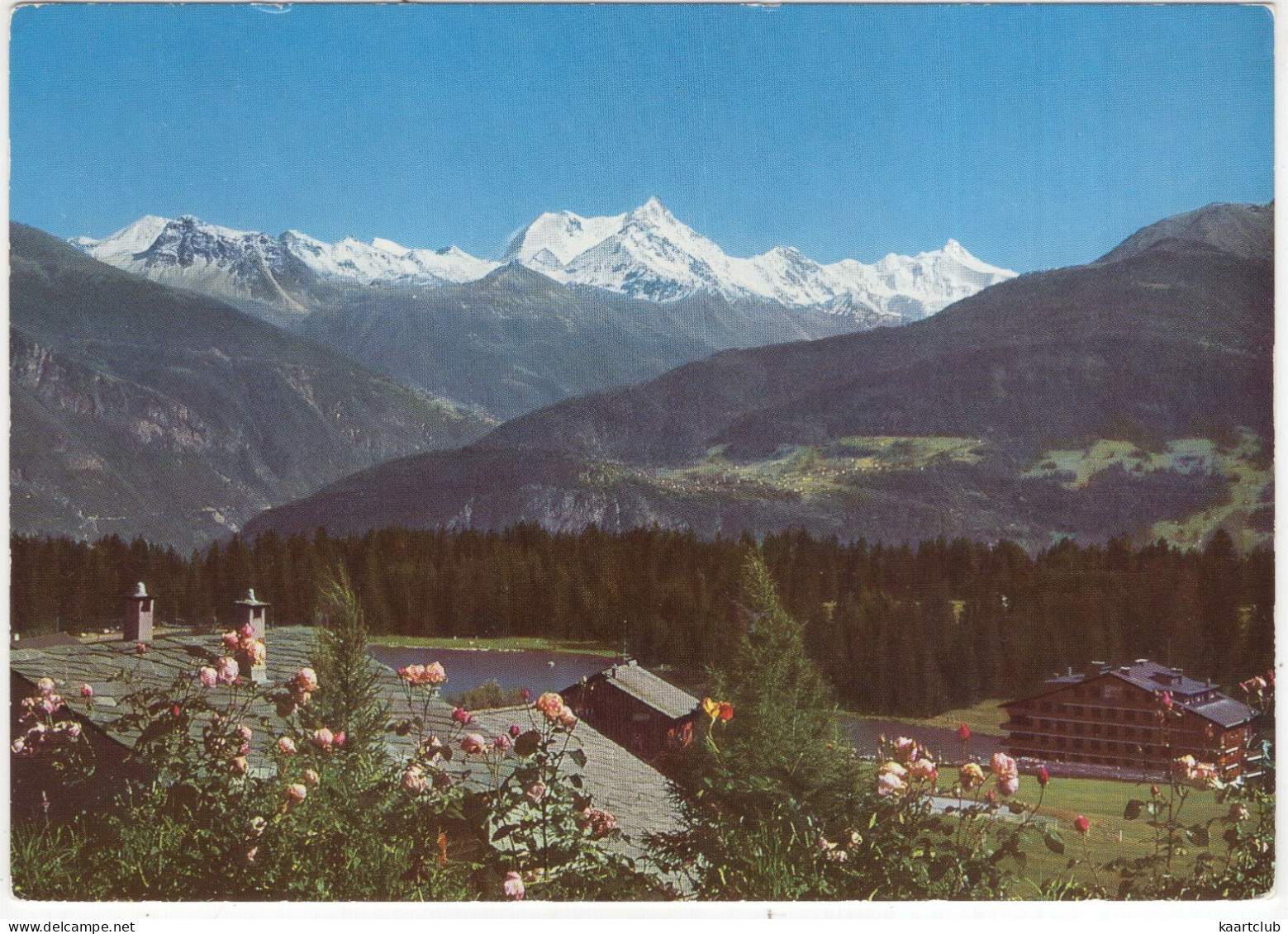 Crans-Montana (1500-2600 M) - Paysage D'été. Le Weisshorn Et Le Rothorn De Zinal (4221 M) - (Schweiz-Suisse-Switzerland) - Crans-Montana