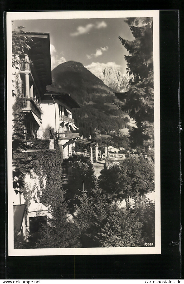 AK Berchtesgaden, Grand Hotel Kaiserin Auguste Viktoria, Kurhaus, Blick Von Der Terrasse Gegen Den Hohen Göll  - Berchtesgaden