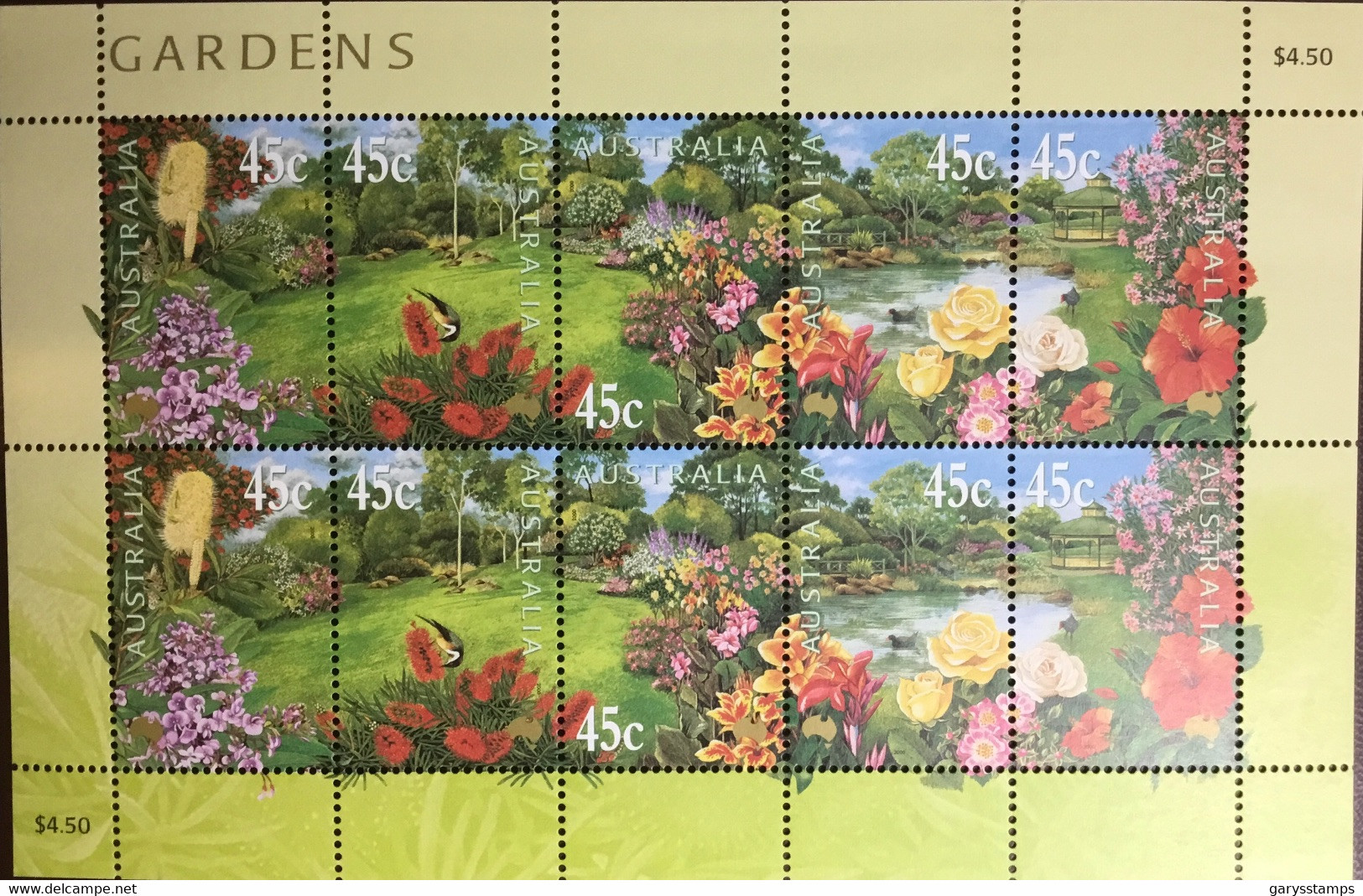 Australia 2000 Gardens Flowers Trees Sheetlet MNH - Sonstige & Ohne Zuordnung