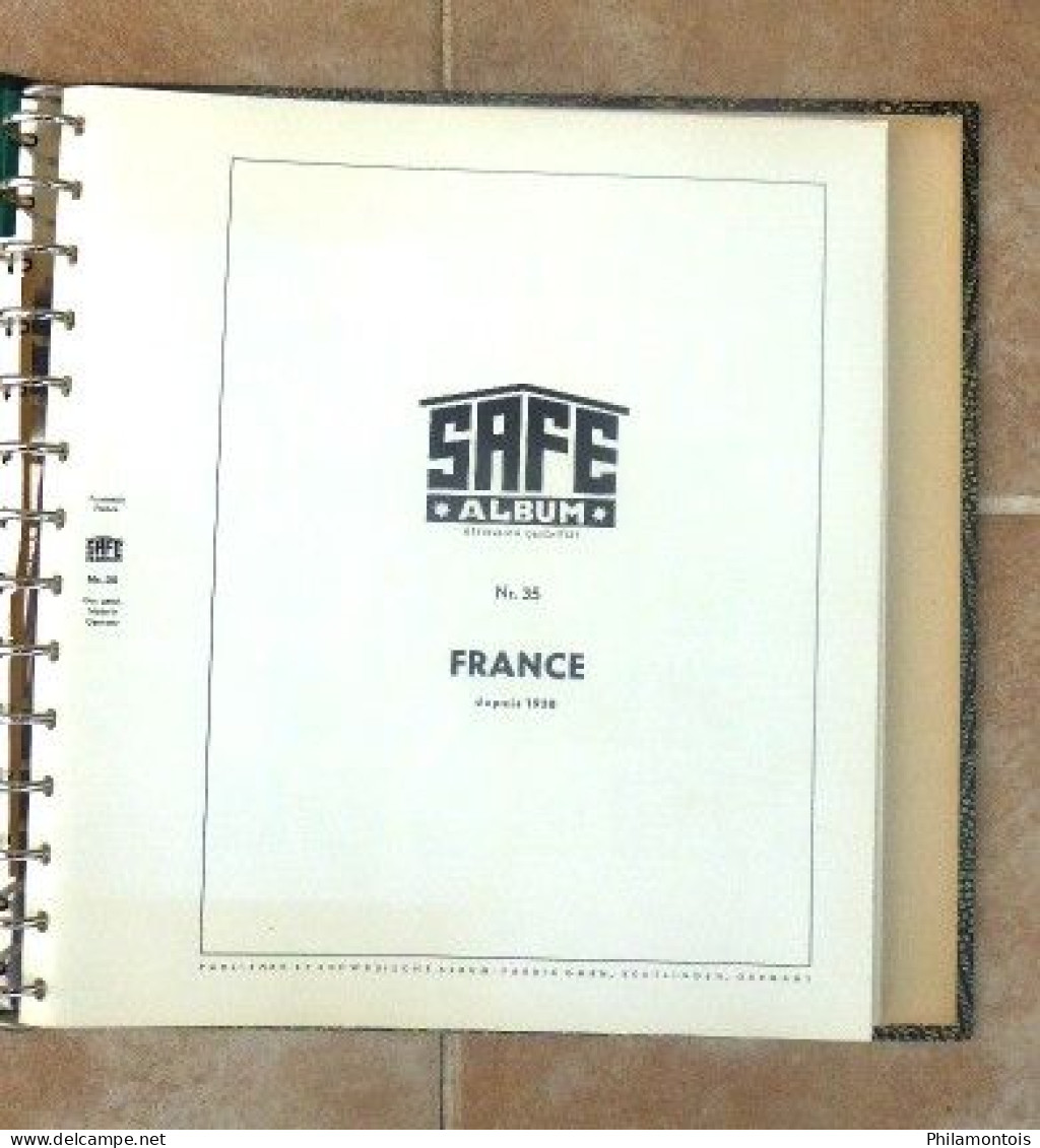 2 Albums SAFE + intérieur FRANCE 1849/1951 sans charnière - Poste, P.A. et rubriques - Bon état.