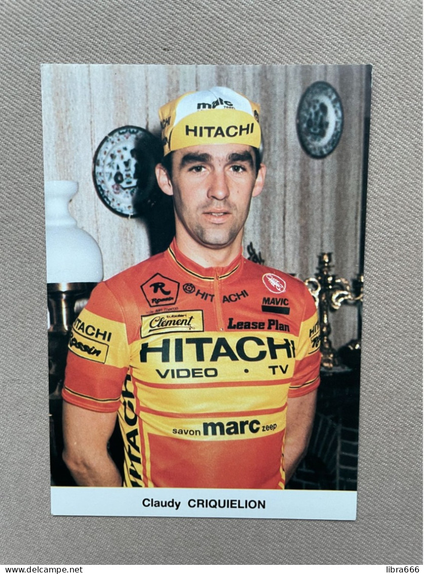 Fotokaart - CRIQUIELION Claudy / Hitachi-Marc / 1987 - Radsport