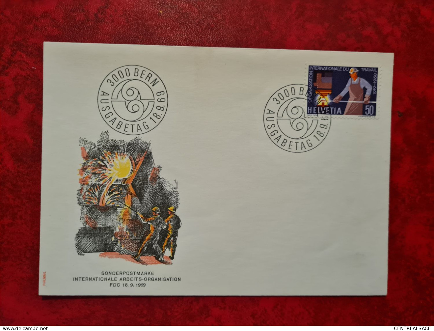 Lettre SUISSE  1969 BERN FDC SONDERPOSTMARKE INTERNATIONALE ARBEITS ORGANISATION - Other & Unclassified