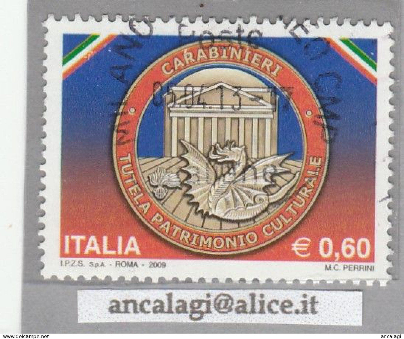 USATI ITALIA 2009 - Ref.1114 "CARABINIERI" 1 Val. - - 2001-10: Usados