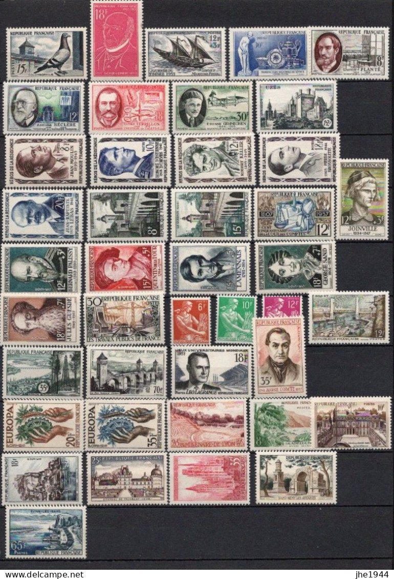 France Année Compléte 1957 Neufs, 52 Timbres N° 1091 à 1141 - 1950-1959