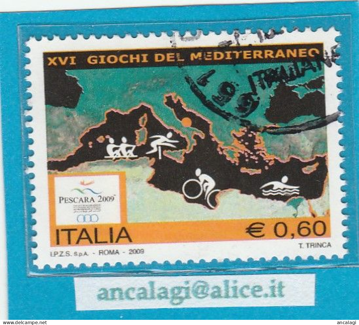 USATI ITALIA 2009 - Ref.1115 "GIOCHI DEL MEDITERRANEO" 1 Val. - - 2001-10: Gebraucht