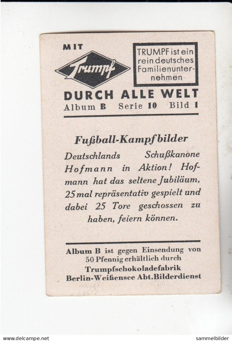 Mit Trumpf Durch Alle Welt  Fußball- Kampfbilder  Richard Hofmann   B Serie 10 #1 Von 1933 - Other Brands