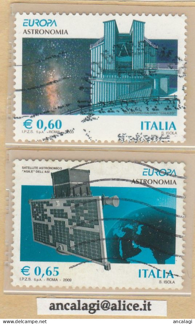 USATI ITALIA 2009 - Ref.1116 "EUROPA -ASTRONOMIA-" Serie Di 2 Val. - - 2001-10: Gebraucht